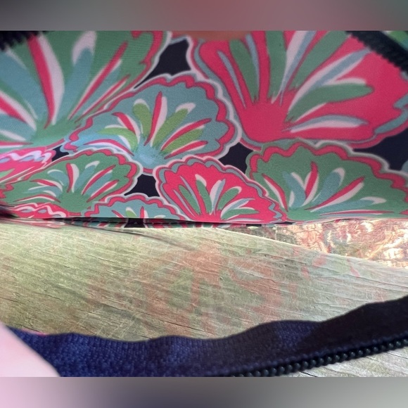 Simply Southern preppy scallop pink green small clutch travel bag beachy - Picture 7 of 9